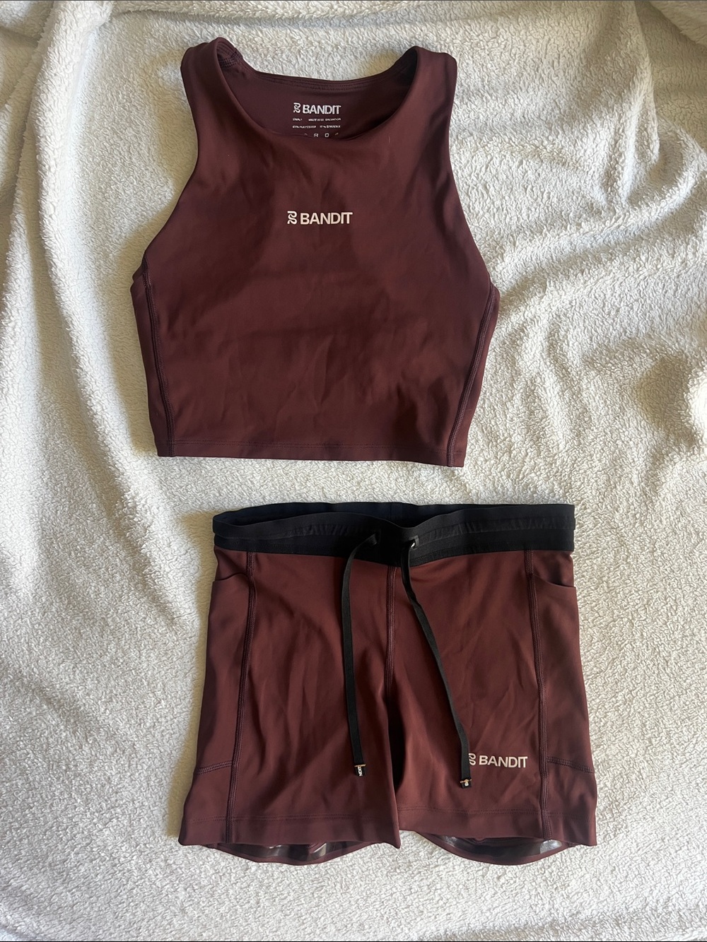 Bandit Deep Cherry Set - Stamina Race Crop and Stamina 5" Compression Shorts - S